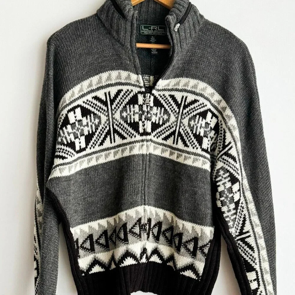 Ralph Lauren Active Wool Blend Zip up Cardigan w Hood XL